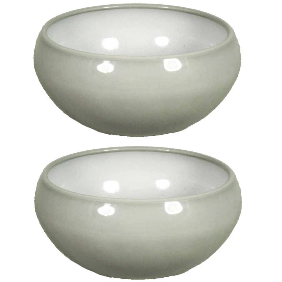 Floran Bloempot Rian - Misty Grijs - Glanzend - Keramiek - 30 X 13 Cm 4 Floran Bloempot Rian - Misty Grijs - Glanzend - Keramiek - 30 X 13 Cm - Afbeelding 2