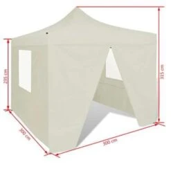 VidaXL Vouwtent Met 4 Zijwanden 3x3 M Crème -Tuinmeubel Winkel 011e54e8089f4061b8924932e5e3b7ae