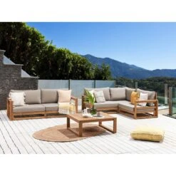 Beliani Tuintafel TIMOR - Lichte Houtkleur Acaciahout -Tuinmeubel Winkel 014cc118d47843c3af625e4b7fc377fa