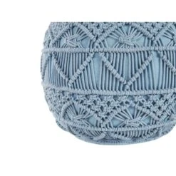 Beliani Poef KAYSERI - Blauw Katoen -Tuinmeubel Winkel 01bc7dc2f6204d3da530b439c078f677