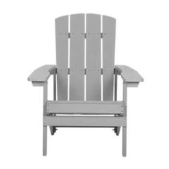 Beliani Tuinstoel ADIRONDACK - Grijs Kunsthout -Tuinmeubel Winkel 083fb40cc47b40d3bf7231390a5cf200
