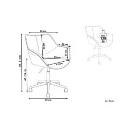 Beliani Bureaustoel NEWDALE - Zwart Kunstleer -Tuinmeubel Winkel 0ac768d2b74a41e5905380dd70ed0a3e