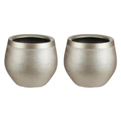 Mica Decorations Bloempot - Goudkleurig - Keramiek - 20 X 18 Cm -Tuinmeubel Winkel 0b663b161b644b759ff77581fda040d2