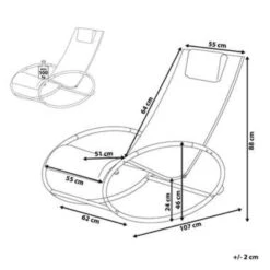 Beliani Tuinligstoel CAMPO - Blauw Staal, Textiel 8 Beliani Tuinligstoel CAMPO - Blauw Staal, Textiel -Tuinmeubel Winkel 0dfbfce0b5ca4914a4fa348c43b4fdef