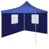 VidaXL Vouwtent Met 2 Wanden 3x3 M Blauw -Tuinmeubel Winkel 1000001053