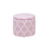 Beliani Poef TUNICA - Roze Katoen -Tuinmeubel Winkel 1000001730
