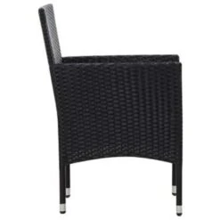 VidaXL 4-delige Loungeset Met Kussens Poly Rattan Zwart -Tuinmeubel Winkel 1000002863 0103