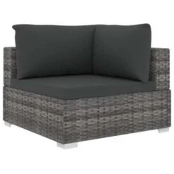 VidaXL 6-delige Loungeset Met Kussens Poly Rattan Grijs -Tuinmeubel Winkel 1000002888 0102