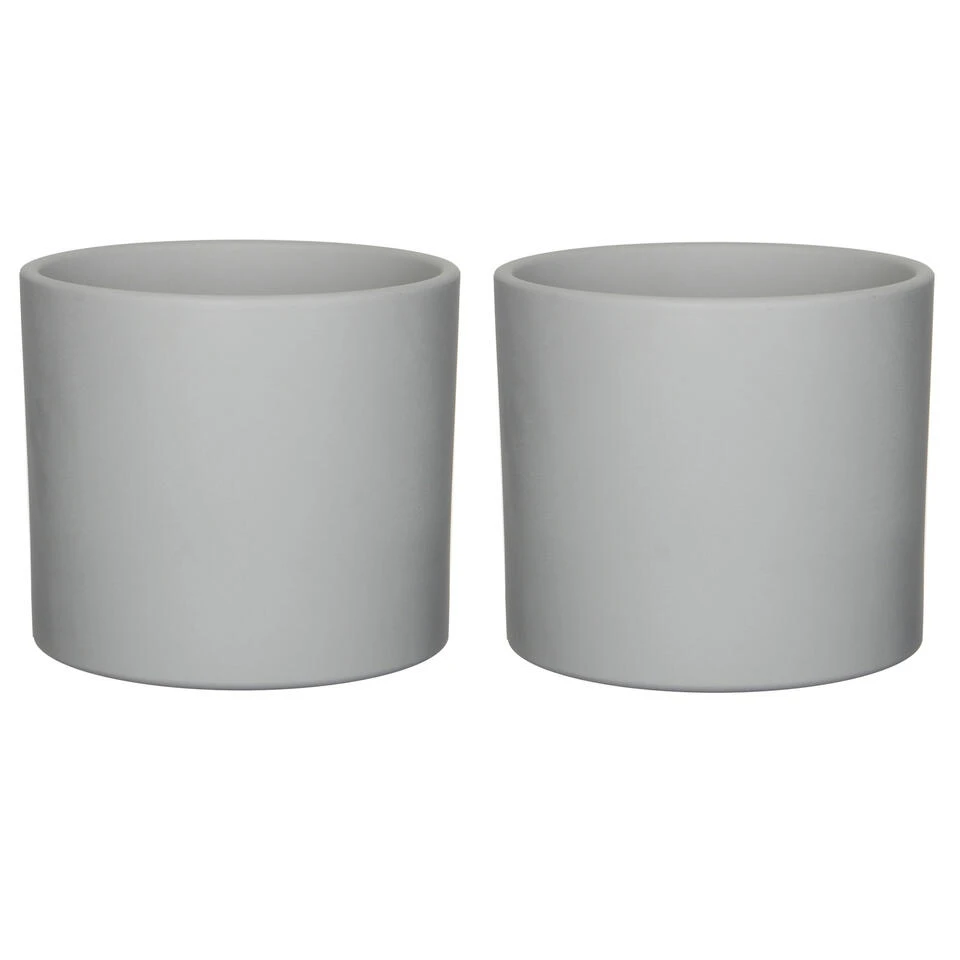 Mica Decorations Bloempot - Lichtgrijs - Keramiek - 17 X 14 Cm 4 Mica Decorations Bloempot - Lichtgrijs - Keramiek - 17 X 14 Cm - Afbeelding 2