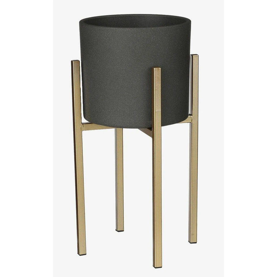 Mica Decorations Bloempot - Donkergrijs - Mat - Keramiek - 19 X 17 Cm 6 Mica Decorations Bloempot - Donkergrijs - Mat - Keramiek - 19 X 17 Cm - Afbeelding 4