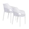 Garden Impressions Air XL Kunststof Tuinstoel Wit - Set Van 2 Stuks -Tuinmeubel Winkel 1000003927