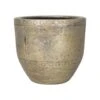 Floran Bloempot - Industrieel - Goud - Keramiek Met Coating - 17 Cm