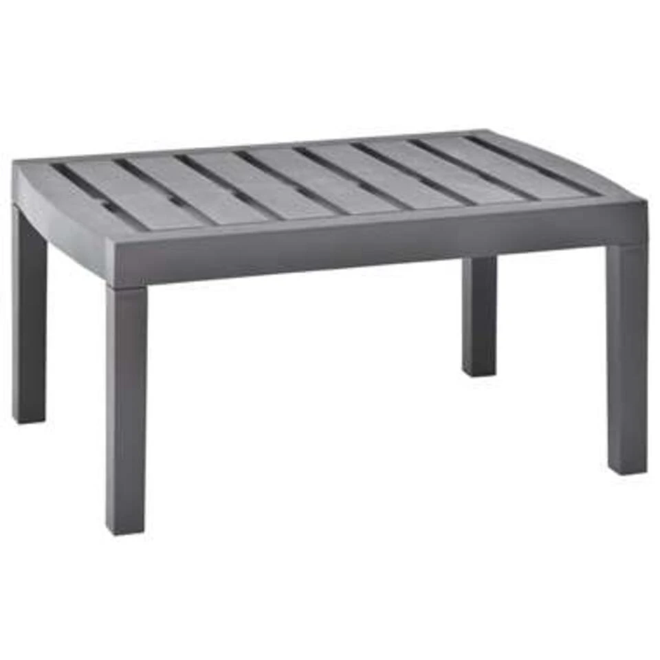 VidaXL Tuintafel 78x55x38 Cm Kunststof Mokkakleurig 3 VidaXL Tuintafel 78x55x38 Cm Kunststof Mokkakleurig
