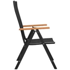VidaXL Tuinstoelen Stapelbaar 2 St Poly Rattan Zwart -Tuinmeubel Winkel 1000006231 0103