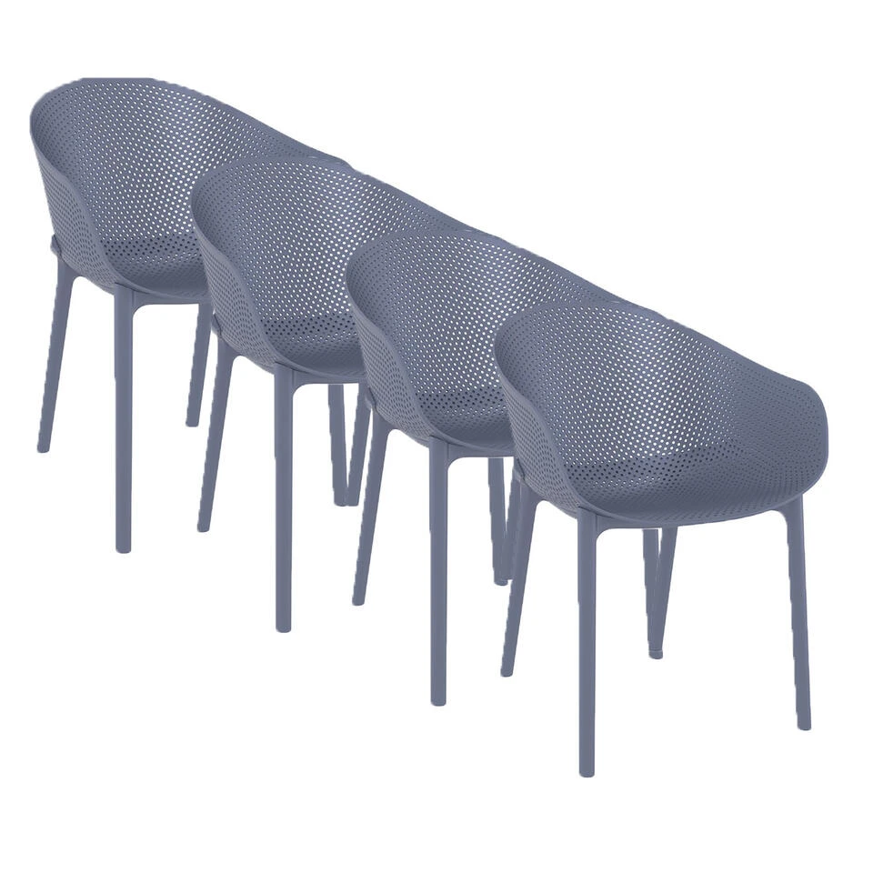 Garden Impressions Sky Tuinstoel Donker Grijs - 4 Stuks 3 Garden Impressions Sky Tuinstoel Donker Grijs - 4 Stuks