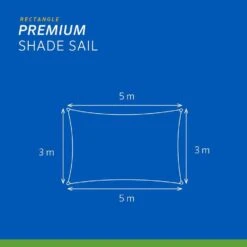Coolaroo Schaduwdoek Rechthoek 5x3m Grijs -Tuinmeubel Winkel 1000006768 0111
