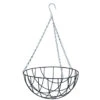 Nature Hanging Basket - Metaaldraad - Donkergroen - 13 X 25 X 25 Cm