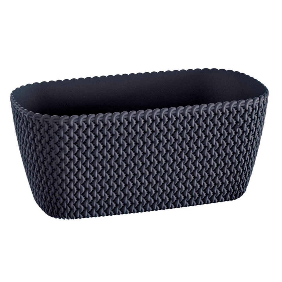 Prosperplast Plantenbak Splofy - Antraciet - Kunststof - 30 Cm 3 Prosperplast Plantenbak Splofy - Antraciet - Kunststof - 30 Cm