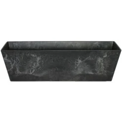 Steege Plantenbak - Gerecycled Kunststof - Zwart - 74 X 17 Cm