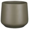 Mica Decorations Bloempot - Donkergroen - Mat - Keramiek - 17 X 15 Cm -Tuinmeubel Winkel 1000011634