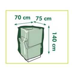 Merkloos Beschermhoes Voor Stapelstoelen - Grijs - 140 X 70 Cm -Tuinmeubel Winkel 1000012376 0102