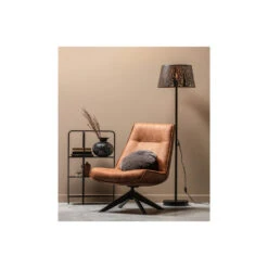 WOOOD Draaifauteuil Skyler - Kunstleer - Cognac - 94x67x85 -Tuinmeubel Winkel 1000013720 0101