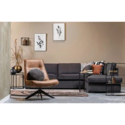 WOOOD Draaifauteuil Skyler - Kunstleer - Cognac - 94x67x85 -Tuinmeubel Winkel 1000013720 0103