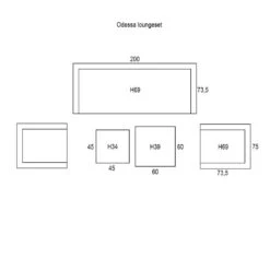 Garden Impressions Odessa Lounge Set 5-delig - Grijs -Tuinmeubel Winkel 1000013869 0103