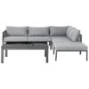 Beliani Loungeset FORANO - Grijs Aluminium -Tuinmeubel Winkel 1000017847