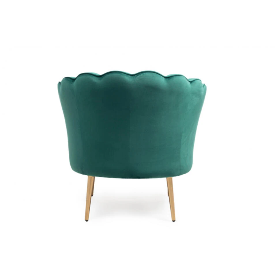 Giga Meubel Fauteuil Velvet Groen - Jada 4 Giga Meubel Fauteuil Velvet Groen - Jada - Afbeelding 2
