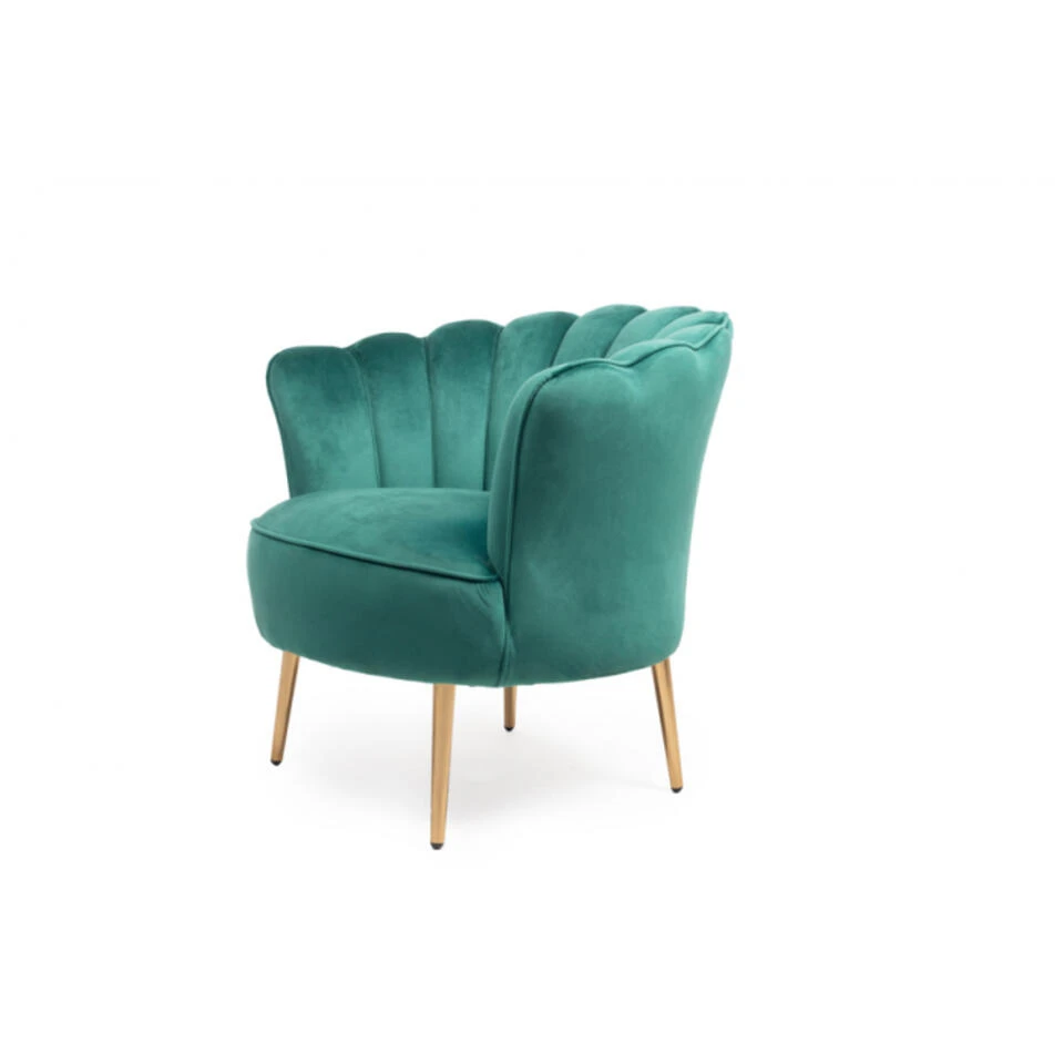 Giga Meubel Fauteuil Velvet Groen - Jada 3 Giga Meubel Fauteuil Velvet Groen - Jada