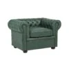 Beliani Fauteuil CHESTERFIELD - Groen Kunstleer -Tuinmeubel Winkel 1000027699