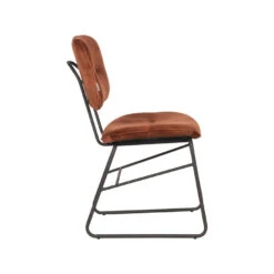 LABEL51 Eetkamerstoel Dez - Rust - Velours -Tuinmeubel Winkel 1000028326 0102