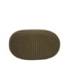LABEL51 Poef Knitted - Army Green - Katoen - L -Tuinmeubel Winkel 1000028474