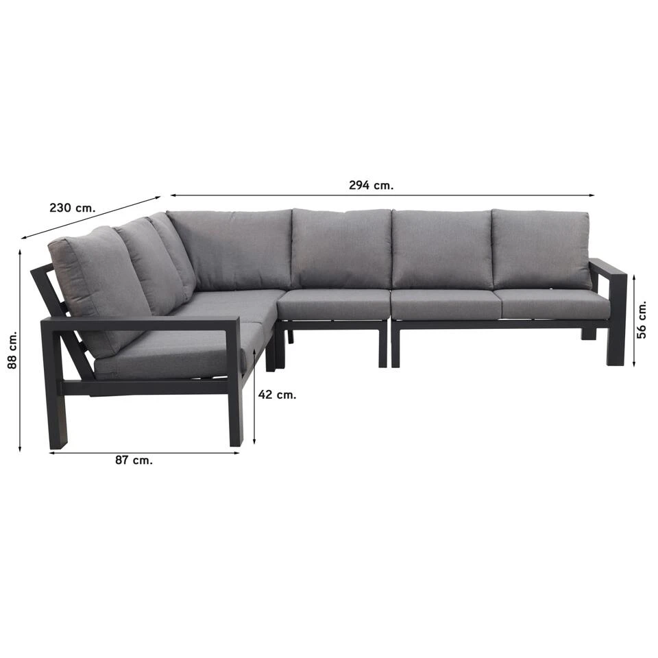 VDG Montana/Jersey Aluminium Loungeset 5 VDG Montana/Jersey Aluminium Loungeset - Afbeelding 3