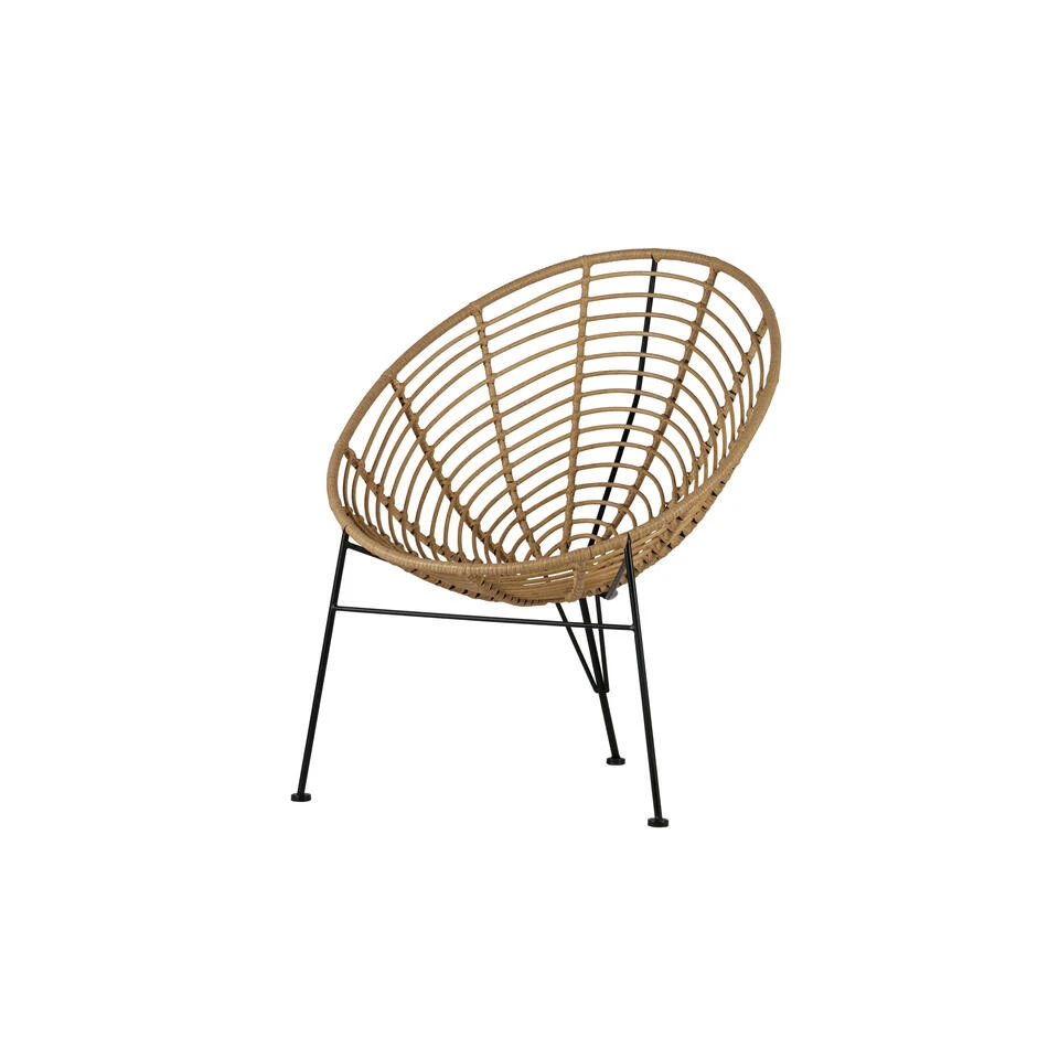 WOOOD Loungestoel Buiten Jane - PE/Metaal - Naturel - 88x72x81 4 WOOOD Loungestoel Buiten Jane - PE/Metaal - Naturel - 88x72x81 - Afbeelding 2