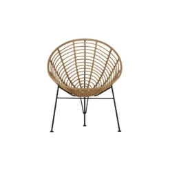 WOOOD Loungestoel Buiten Jane - PE/Metaal - Naturel - 88x72x81 9 WOOOD Loungestoel Buiten Jane - PE/Metaal - Naturel - 88x72x81 -Tuinmeubel Winkel 1000033692 0103