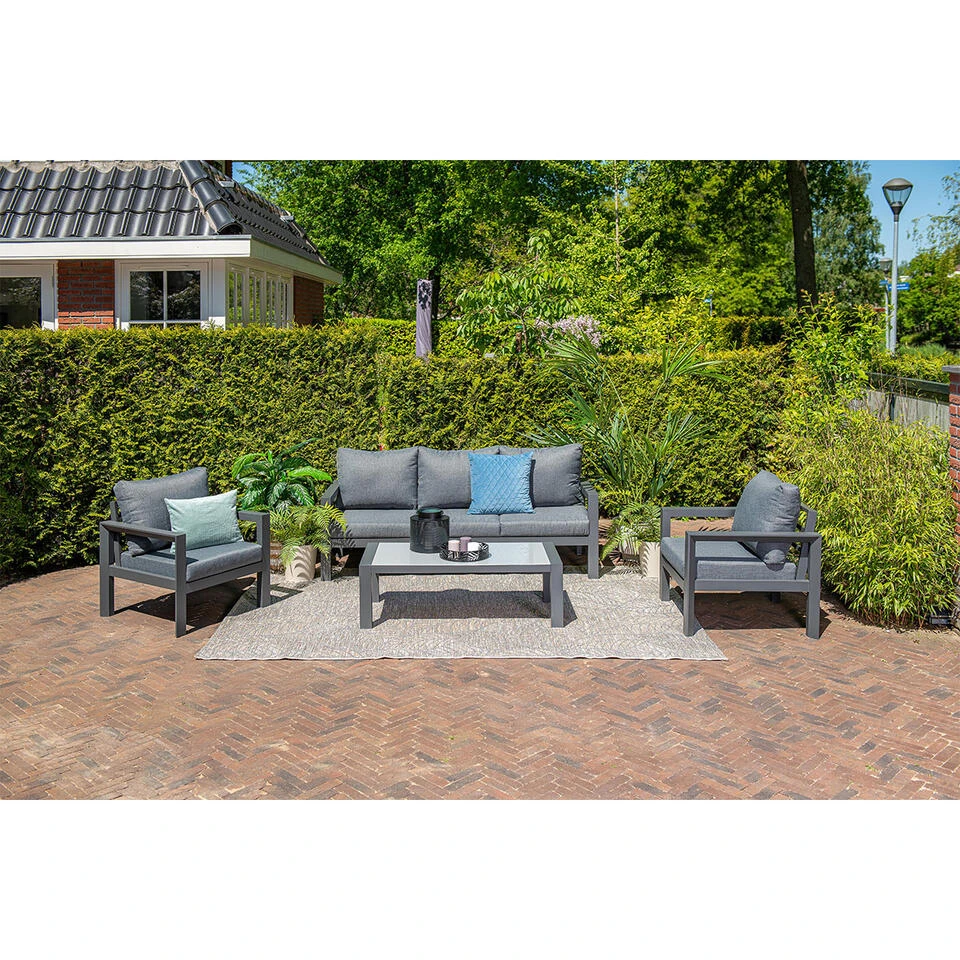 Garden Impressions Parral Loungeset 4-delig - Mystic Grijs 4 Garden Impressions Parral Loungeset 4-delig - Mystic Grijs - Afbeelding 2