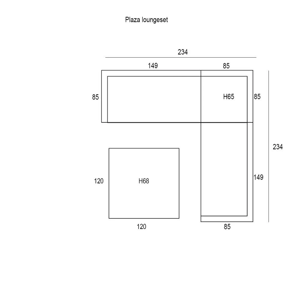 Garden Impressions Plaza Loungeset 4-delig - Sagres Sfeerhaard 4 Garden Impressions Plaza Loungeset 4-delig - Sagres Sfeerhaard - Afbeelding 2