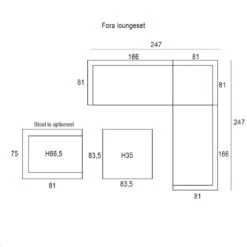 Garden Impressions Fora Loungeset 5-delig - Koper -Tuinmeubel Winkel 1000035556 0103