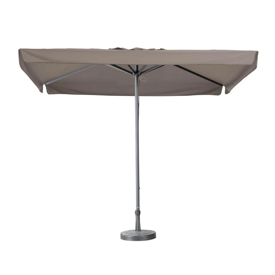 Madison - Parasol Profi-line 300x300cm - Vierkant - Volant - Taupe 4 Madison - Parasol Profi-line 300x300cm - Vierkant - Volant - Taupe - Afbeelding 2