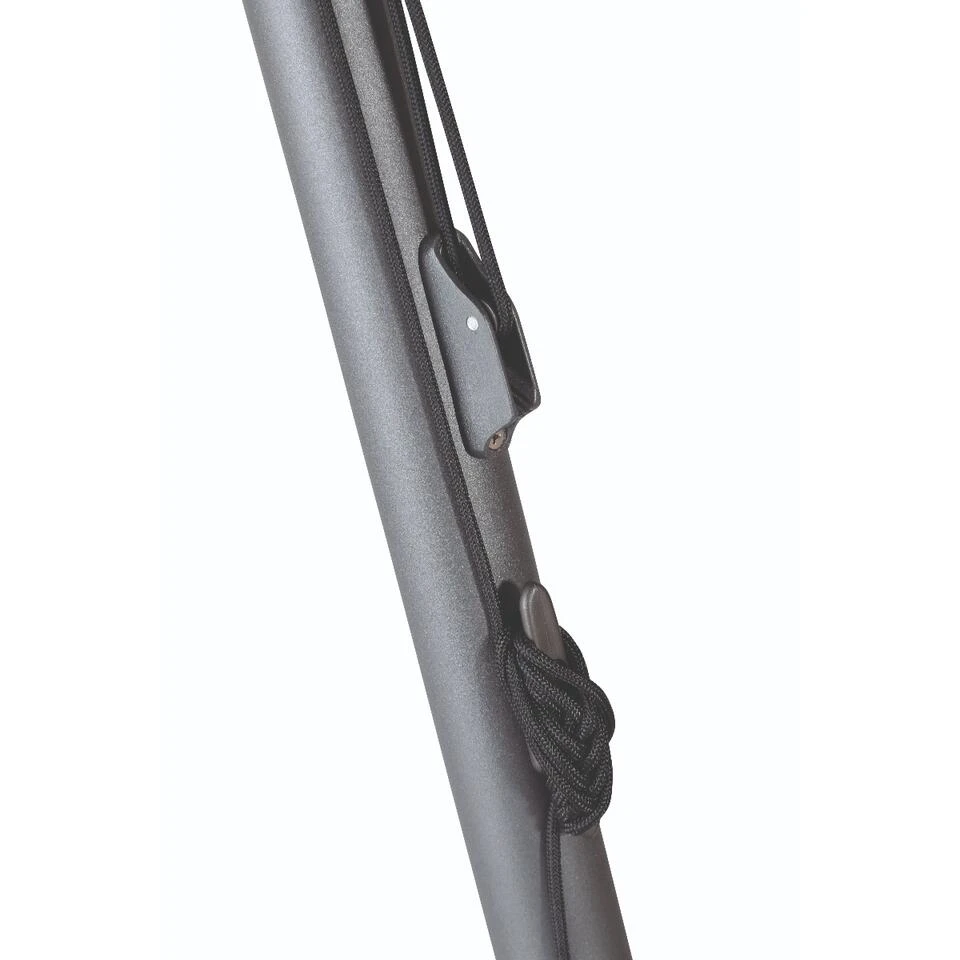 Madison - Parasol Profi-line 300x300cm - Vierkant - Volant - Taupe 5 Madison - Parasol Profi-line 300x300cm - Vierkant - Volant - Taupe - Afbeelding 3