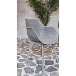 SenS-Line Jasper Tuinstoel - Kunststof - Grijs 8 SenS-Line Jasper Tuinstoel - Kunststof - Grijs -Tuinmeubel Winkel 1000038283 0102