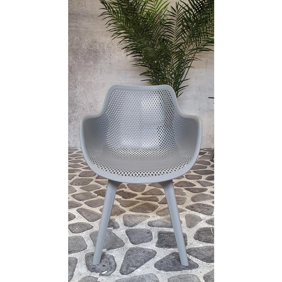 SenS-Line Jasper Tuinstoel - Kunststof - Grijs 6 SenS-Line Jasper Tuinstoel - Kunststof - Grijs - Afbeelding 4