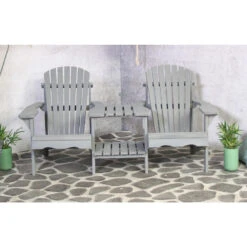 SenS-Line Adirondack Dubbele Tuinstoel - Hout - Grijs 7 SenS-Line Adirondack Dubbele Tuinstoel - Hout - Grijs -Tuinmeubel Winkel 1000038286 0101