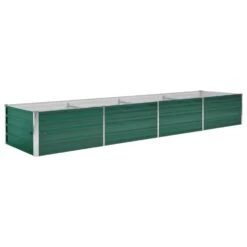 VidaXL Plantenbak Verhoogd 320x80x45 Cm Gegalvaniseerd Staal Groen