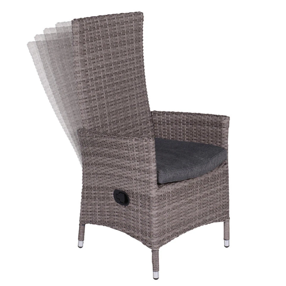 Garden Impressions Nice Verstelbare - Stoel Grijs 6 Garden Impressions Nice Verstelbare - Stoel Grijs - Afbeelding 4