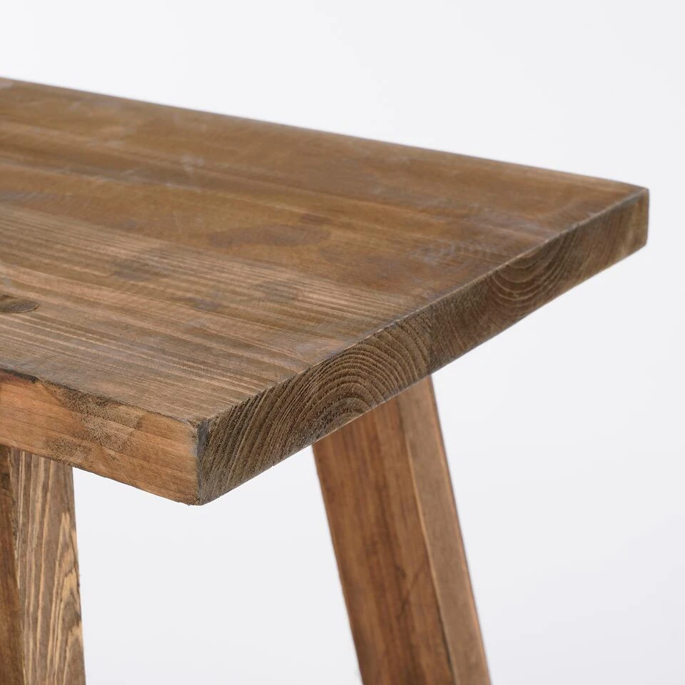 Mica Decorations Bold Houten Bankje - L80 Cm - Gerecycled Hout 4 Mica Decorations Bold Houten Bankje - L80 Cm - Gerecycled Hout - Afbeelding 2