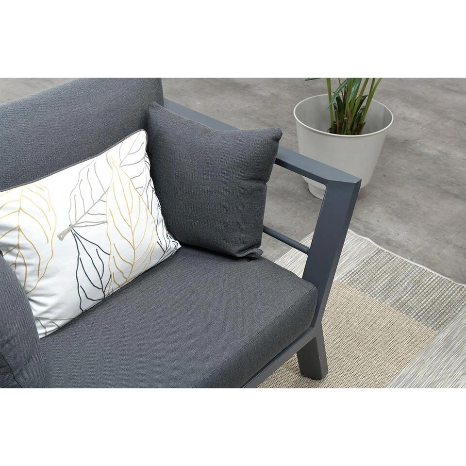 Garden Impressions Hiko Lounge Tuinstoel - Donker Grijs 4 Garden Impressions Hiko Lounge Tuinstoel - Donker Grijs - Afbeelding 2