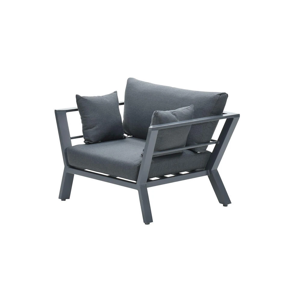 Garden Impressions Hiko Lounge Tuinstoel - Donker Grijs 5 Garden Impressions Hiko Lounge Tuinstoel - Donker Grijs - Afbeelding 3